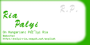 ria palyi business card